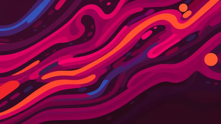 A colorful abstract background with wavy lines.